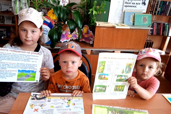 В Лопандинской сельской библиотеке ребятам рассказали о правилах безопасности