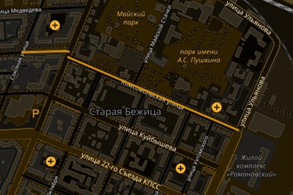 В Бежицком районе Брянска проведён  ремонт дороги на улице Комсомольской