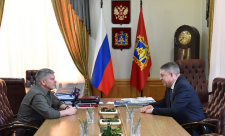 Губернатор Брянской области обсудил с руководителем Департамента строительства Минобороны вопросы строительства военного госпиталя