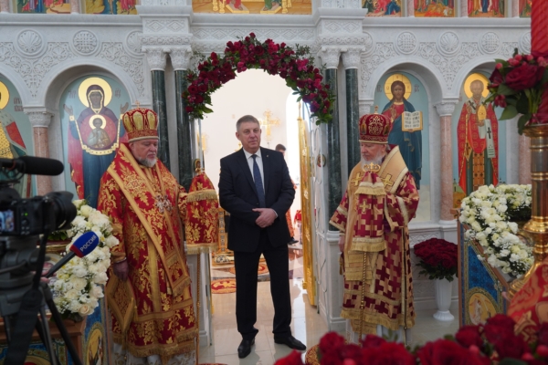 Новый храм в Меленске освятили в присутствии губернатора Брянской области Александра Богомаза