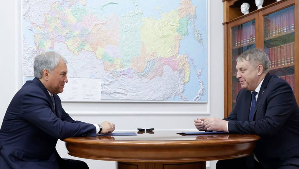 Губернатор Александр Богомаз встретился с председателем Госдумы Вячеславом Володиным