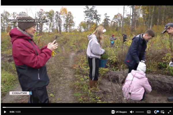 Под Дятьково студенты брянского колледжа высадили еловый лес