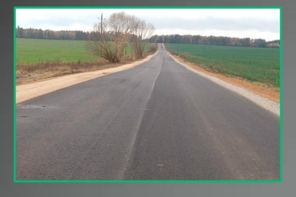 В Клинцовском районе завершается ремонт участка дороги Смотрова Буда — Великая Топаль – Климово