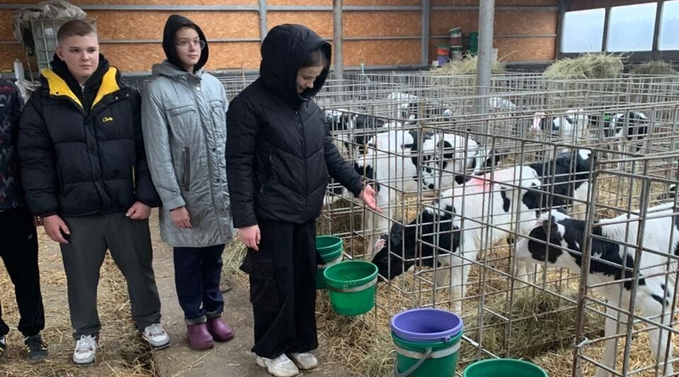 Ученики Лубошевской школы побывали на животноводческой ферме