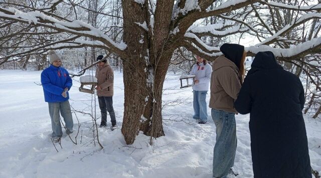 Юннаты Движения Первых Бочаровской школы присоединились к акции » Покормите птиц зимой!»
