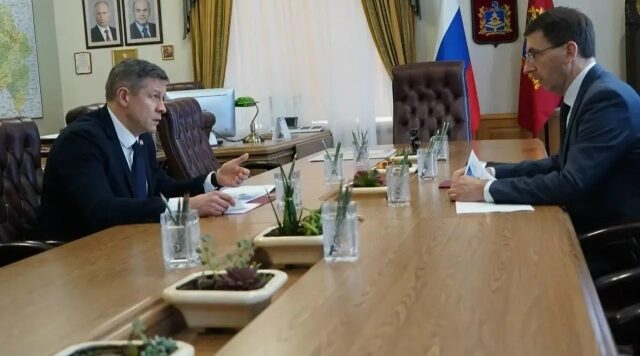 Врио Губернатора Егор Ковальчук встретился с полпредом президента РФ в ЦФО Игорем Щёголевым