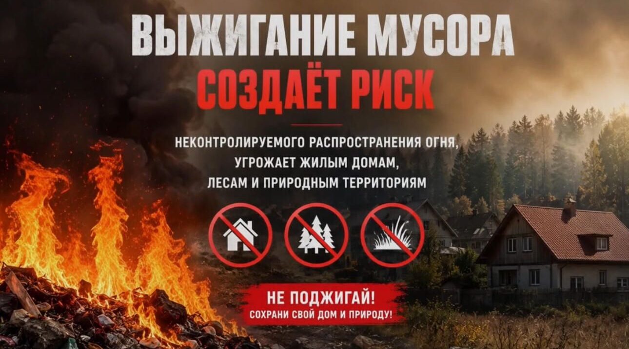 МЧС напоминает комаричанам : Огонь не прощает ошибок: почему нельзя сжигать мусор